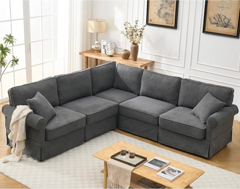 Kaiyo L-Shape Sectional in Slate Linen | Pre-Loved Comfort